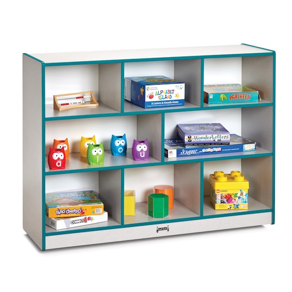 Jonti-Craft Rainbow Accents Super-Sized Single Mobile Storage Unit, Teal 2691JCWW005 - main